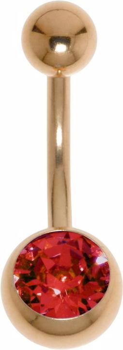Produktbild Bijouteria Bauchpiercing (Chirurgenstahl 316L, PVD Beschichtung (goldfarbig), Premium Kristall)