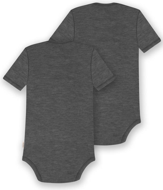 Actual product image Normani Set of 2 baby merino bodysuit short sleeves "Tauranga" - 9289 (80)