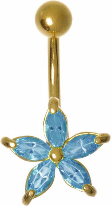 Image du produit Bijouteria Piercing nombril (Zircone, Laiton rhodié, Revêtement PVD (couleur or))
