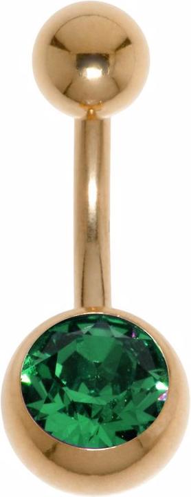 Actual product image Bijouteria Bellypiercing (Surgical steel 316L, PVD coating (gold coloured), Premium crystal)