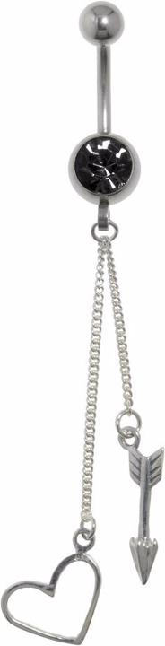 Produktbild Bijouteria Bauchpiercing (Chirurgenstahl 316L, Kristall, Silber 925)
