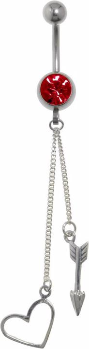 Produktbild Bijouteria Bauchpiercing (Chirurgenstahl 316L, Kristall, Silber 925)
