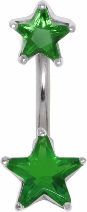 Image du produit Bijouteria Piercing nombril (Acier chirurgical 316L, Cristallin, Argent 925)