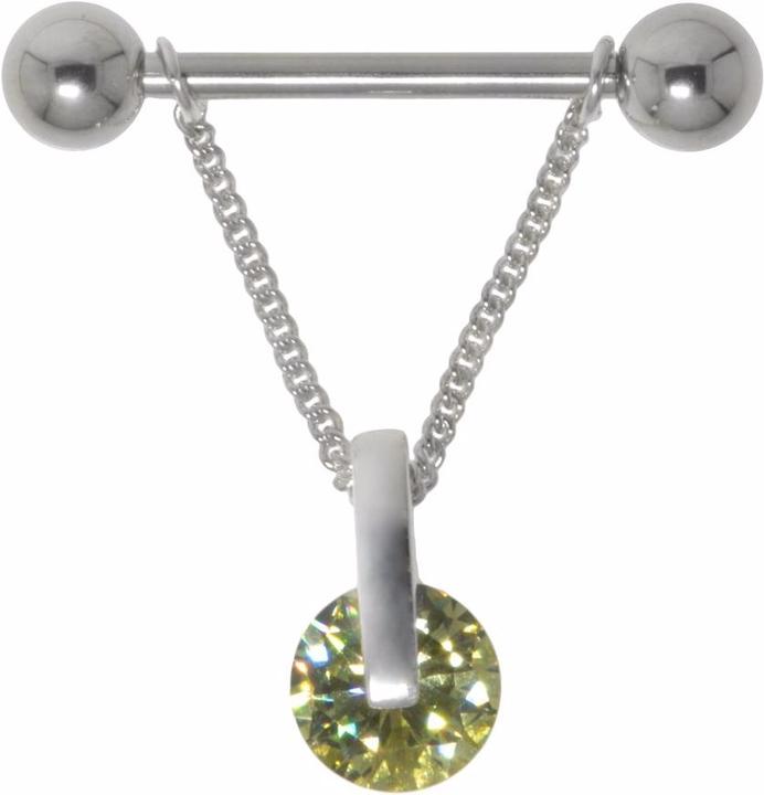Produktbild Bijouteria Brustpiercing (Chirurgenstahl 316L, Silber 925, Zirkonia)