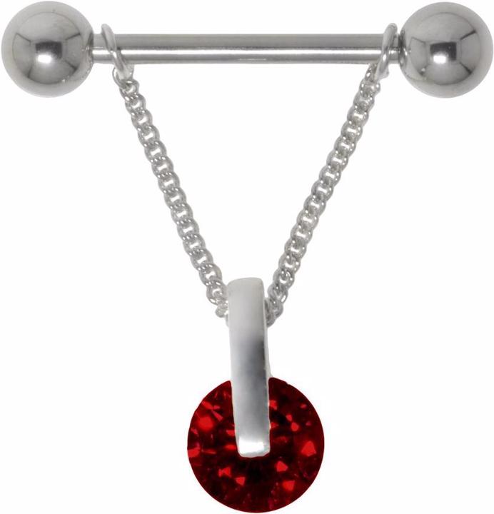 Produktbild Bijouteria Brustpiercing (Chirurgenstahl 316L, Silber 925, Zirkonia)