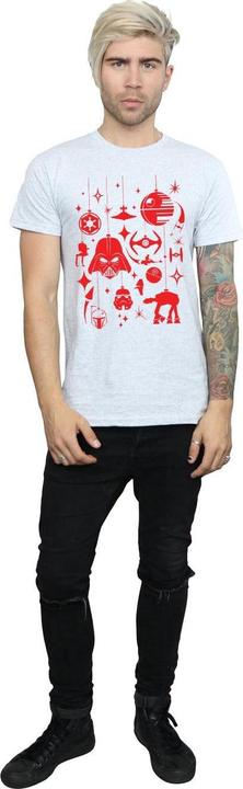 Actual product image Star Wars Mens Christmas Decorations T-Shirt (XL)