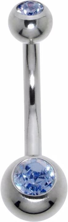 Bijouteria Bauchpiercing (Chirurgenstahl 316L, Kristall)