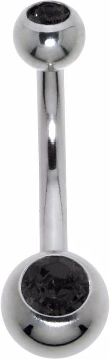 Bijouteria Bauchpiercing (Chirurgenstahl 316L, Kristall)