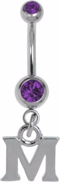 Actual product image Bijouteria Bellypiercing (Surgical steel 316L, Crystal)