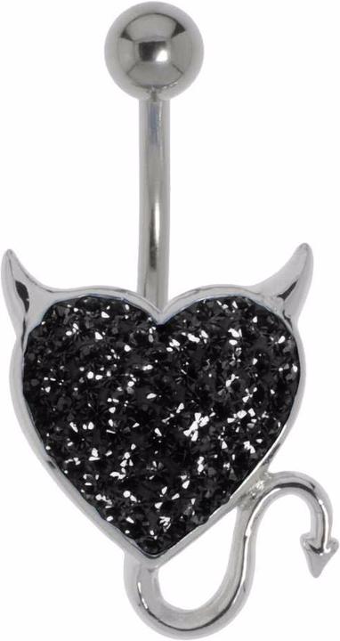 Bijouteria Bauchpiercing (Chirurgenstahl 316L, Kristall, Messing rhodiniert)