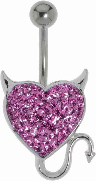 Produktbild Bijouteria Bauchpiercing (Messing rhodiniert, Chirurgenstahl 316L, Kristall)