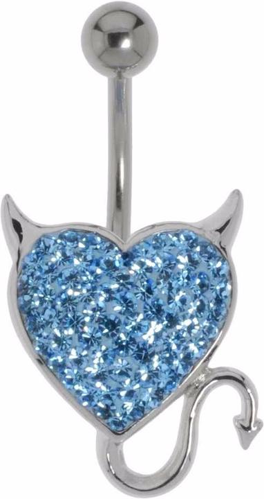 Bijouteria Bauchpiercing (Chirurgenstahl 316L, Kristall, Messing rhodiniert)