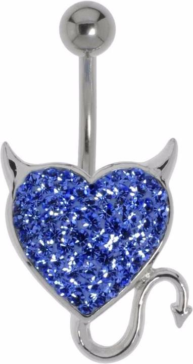 Produktbild Bijouteria Bauchpiercing (Kristall, Messing rhodiniert, Chirurgenstahl 316L)
