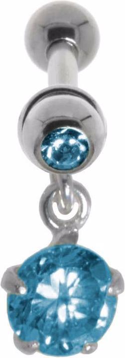 Actual product image Bijouteria Ear piercing (Surgical steel 316L, Crystal, Brass with silver plating, Zirconia)