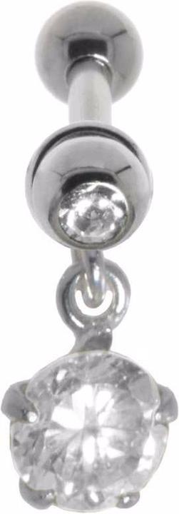Bijouteria Ohrpiercing (Chirurgenstahl 316L, Kristall, Messing mit Silberbeschichtung, Zirkonia)
