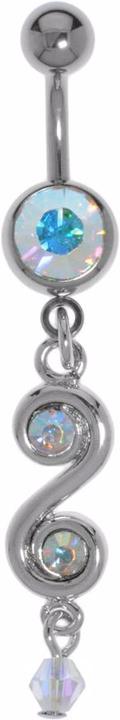 Immagine prodotto Bijouteria Piercing ventre (Plexiglas, Acciaio chirurgico 316L, Vetro (di orologio), Ottone rodiato in ottone rodiato)