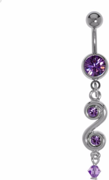 Bijouteria Bauchpiercing (Acrylglas, Chirurgenstahl 316L, Kristall, Messing rhodiniert)