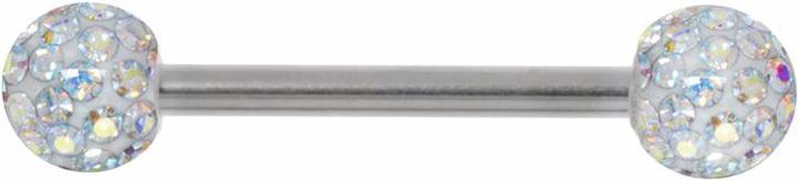 Actual product image Bijouteria Nipple piercing (Surgical steel 316L, Epoxy resin, Crystal)
