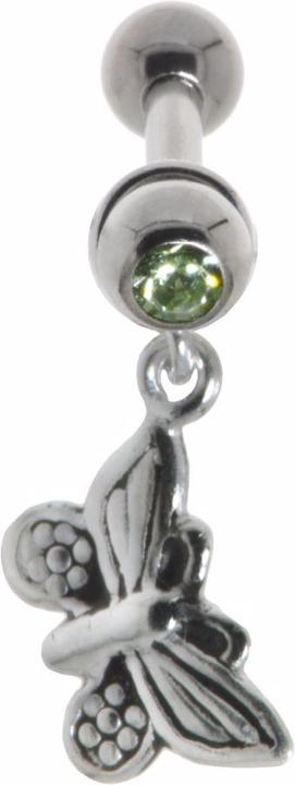Bijouteria Ohrpiercing (Chirurgenstahl 316L, Kristall, Messing mit Silberbeschichtung)
