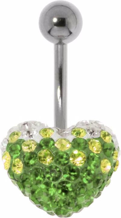 Actual product image Bijouteria Bellypiercing (Surgical steel 316L, Crystal)