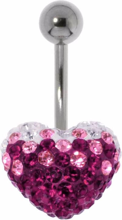 Actual product image Bijouteria Bellypiercing (Surgical steel 316L, Crystal)