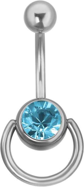 Actual product image Bijouteria Bellypiercing (Surgical steel 316L, Crystal)