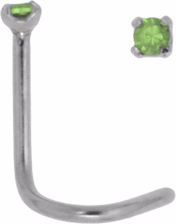Produktbild Bijouteria Nasenpiercing (Chirurgenstahl 316L, Kristall)
