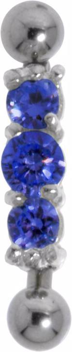 Produktbild Bijouteria Augenbrauenpiercing (Silber 925, Zirkonia, Chirurgenstahl 316L)