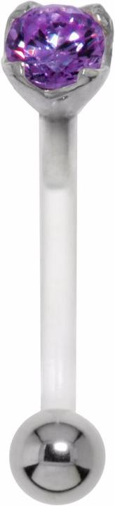 Produktbild Bijouteria Bauchpiercing (Bioplast, Chirurgenstahl 316L, Silber 925, Zirkonia)