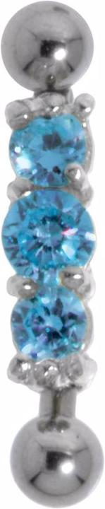 Produktbild Bijouteria Augenbrauenpiercing (Zirkonia, Chirurgenstahl 316L, Silber 925)