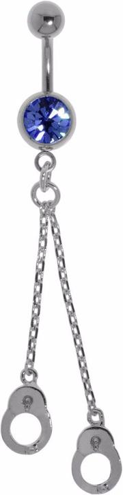 Bijouteria Bauchpiercing (Chirurgenstahl 316L, Kristall, Messing rhodiniert)