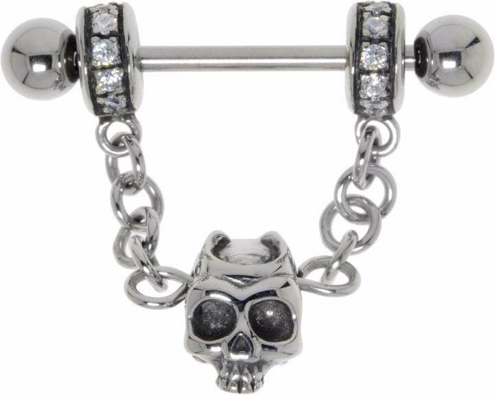 Bijouteria Brustpiercing (Chirurgenstahl 316L, Kristall)