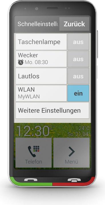 Produktbild Emporia Super Easy (32 GB, Schwarz, 4.95", Single SIM, 13 Mpx, 4G)