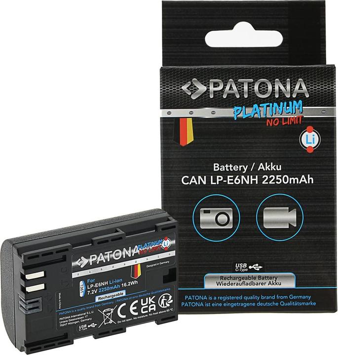 Produktbild Patona Platinum Akku mit USB-C Input Canon LP-E6NH (Akku)