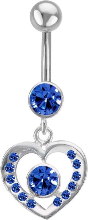 Produktbild Bijouteria Bauchpiercing (Chirurgenstahl 316L, Kristall, Silber 925)