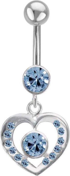 Actual product image Bijouteria Bellypiercing (Surgical steel 316L, Crystal, Silver 925)