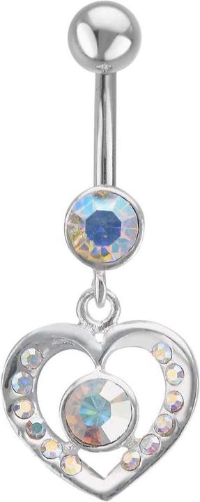 Image du produit Bijouteria Piercing nombril (Acier chirurgical 316L, Cristallin, Argent 925)