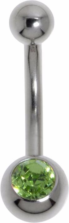 Actual product image Bijouteria Bellypiercing (Surgical steel 316L, Crystal)