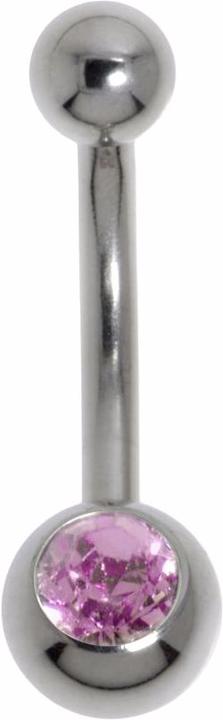 Actual product image Bijouteria Bellypiercing (Surgical steel 316L, Crystal)