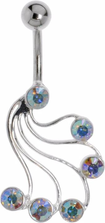 Produktbild Bijouteria Bauchpiercing (Chirurgenstahl 316L, Kristall, Silber 925)