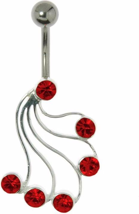 Produktbild Bijouteria Bauchpiercing (Chirurgenstahl 316L, Kristall, Silber 925)