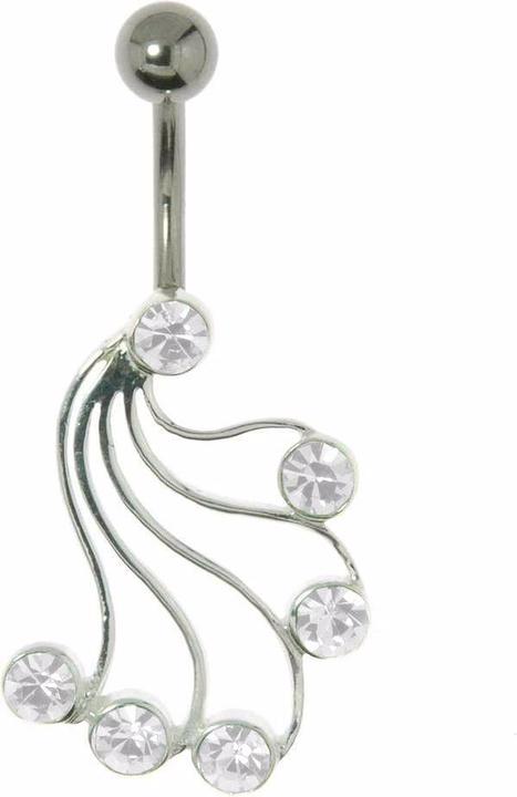 Immagine prodotto Bijouteria Piercing ventre (Vetro (di orologio), Argento 925, Acciaio chirurgico 316L)