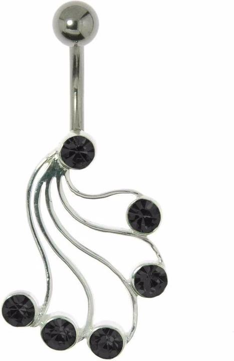 Produktbild Bijouteria Bauchpiercing (Chirurgenstahl 316L, Kristall, Silber 925)