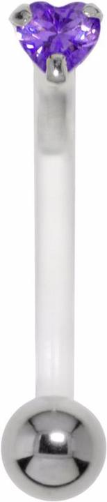 Produktbild Bijouteria Bauchpiercing (Bioplast, Chirurgenstahl 316L, Silber 925, Zirkonia)