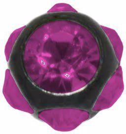 Bijouteria 1.2mm Piercing-Kugel (Premium Kristall, Chirurgenstahl 316L, PVD Beschichtung (schwarz))