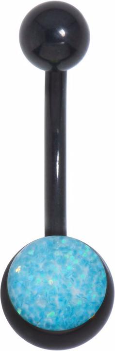 Bijouteria Bauchpiercing (Chirurgenstahl 316L, Epoxiharz, PVD Beschichtung (schwarz))