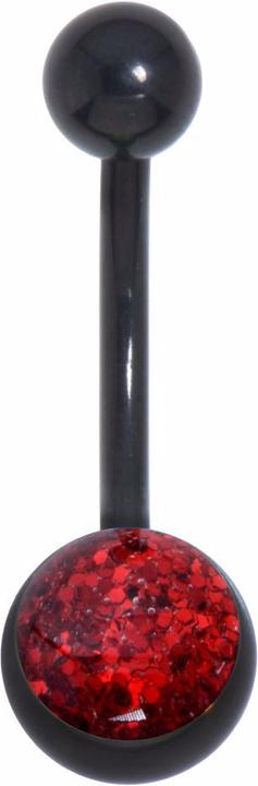 Image du produit Bijouteria Piercing nombril (Acier chirurgical 316L, Résine époxy, Revêtement PVD (noir))