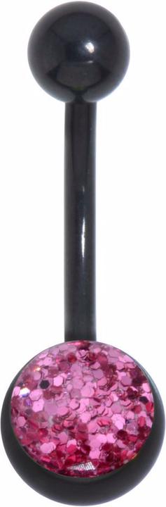 Bijouteria Bauchpiercing (Chirurgenstahl 316L, Epoxiharz, PVD Beschichtung (schwarz))