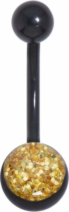 Bijouteria Bauchpiercing (Chirurgenstahl 316L, Epoxiharz, PVD Beschichtung (schwarz))