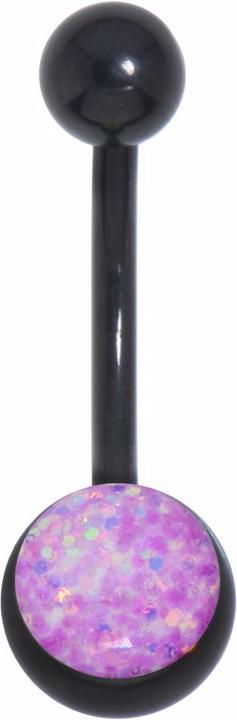 Image du produit Bijouteria Piercing nombril (Acier chirurgical 316L, Résine époxy, Revêtement PVD (noir))